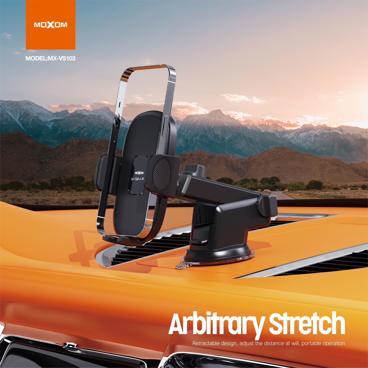Moxom MX-VS103 360 Rotation Dashboard Porte-téléphone Noir – Image 2