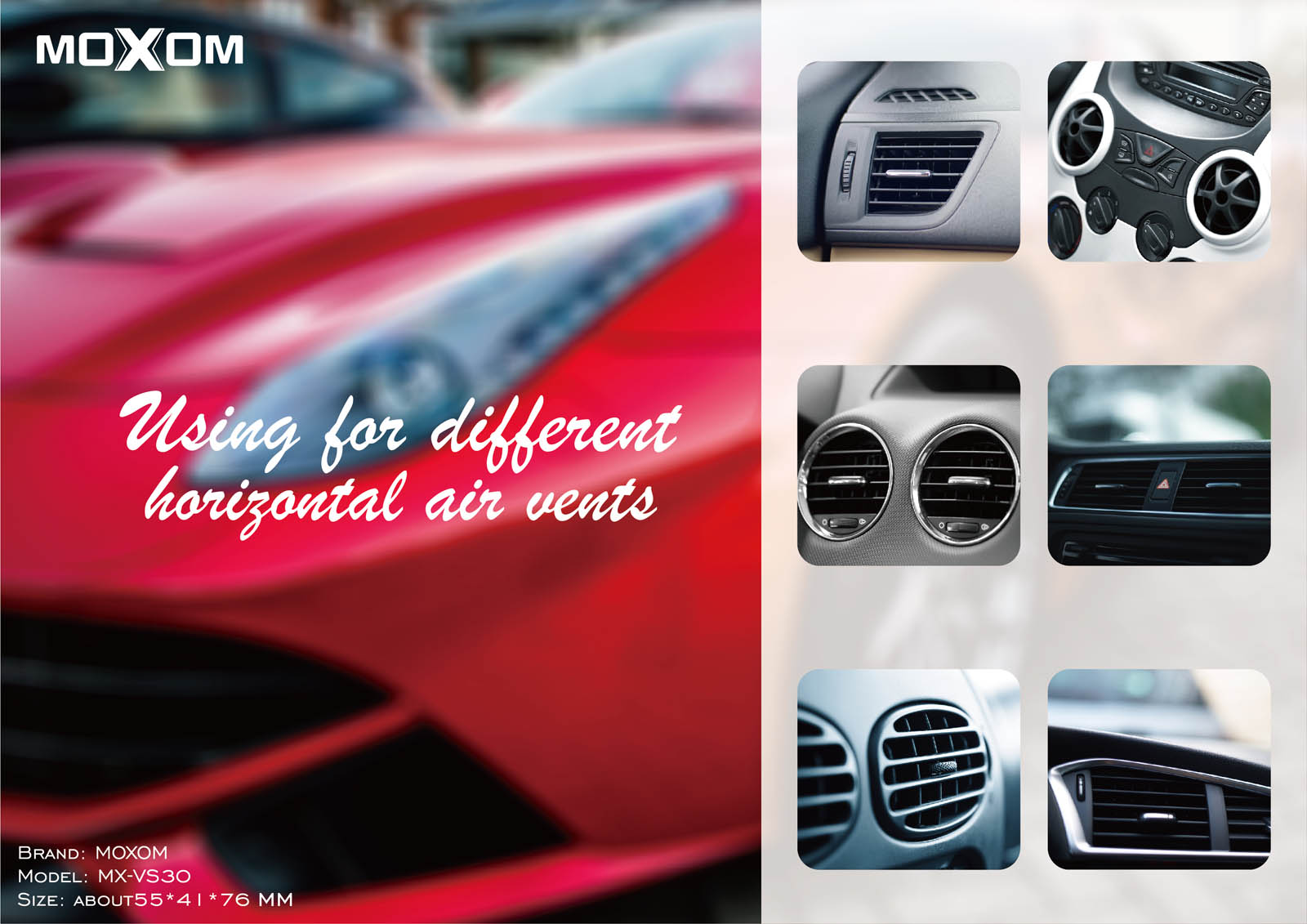 Support automobile pour téléphone Moxom MX-VS30 Noir – Image 2